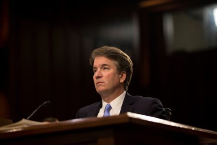 Supreme Court nominee Brett Kavanaugh testifies during the third day of his confirmation hearing before the Senate Judiciary Committee on Sept. 6, 2018. Photo by Alex Wroblewski/Reuters