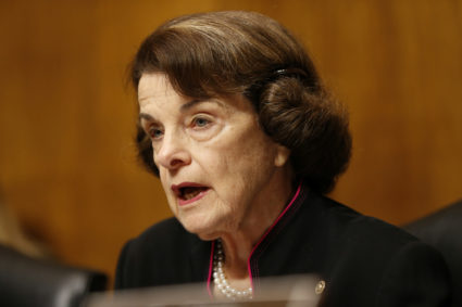 Senator Dianne Feinstein (D-Calif.) speaks at the Senate Judiciary Committee hearing on the nomination of Brett Kavanaugh to be an associate justice of the Supreme Court of the United States, on Capitol Hill in Washington, D.C. Photo by Michael Reynolds/Reuters