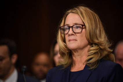 A new poll shows 45 percent of Americans believe Christine Blasey Ford's sexual assault allegation against Supreme Court nominee Brett Kavanaugh. Thirty-three percent said they believe Kavanaugh. Photo by Saul Loeb/Pool via REUTERS