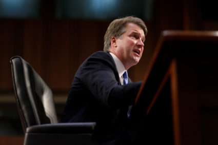 Supreme Court nominee Brett Kavanaugh testifies during the second day of his confirmation hearing before the Senate Judiciary Committee on Capitol Hill in Washington, U.S., September 5, 2018. REUTERS/Joshua Roberts