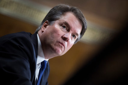 Judge Brett Kavanaugh testifies during the Senate Judiciary Committee hearing on his nomination be an associate justice of the Supreme Court of the United States, on Capitol Hill in Washington, D.C. Photo by Tom Williams/Pool via Reuters