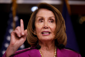 House Minority Leader Nancy Pelosi speaks with reporters during her weekly news conference on Capitol Hill in Washington, U.S., June 21, 2018. REUTERS/Aaron P. Bernstein - RC15B42A6A50