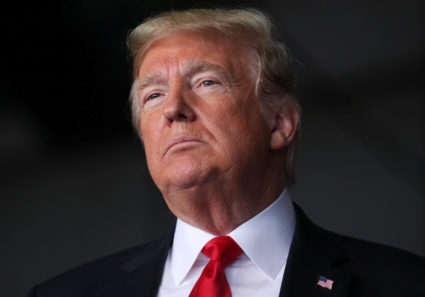 U.S. President Donald Trump attends a campaign rally at Middle Georgia Regional Airport in Macon, Georgia. Photo by Jonathan Ernst/Reuters