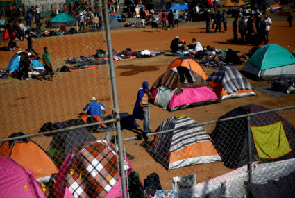 Migrants, part of a caravan of thousands traveling from Central America en route to the United States, are pictured at a shelter in Tijuana, Mexico. Photo by Kim Kyung-Hoon/Reuters