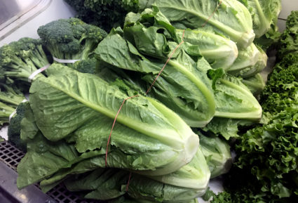 Romaine lettuce is displayed on a grocery store shelf in Toronto, Canada, on Nov. 21, 2018. Photo by REUTERS/Chris Helgren