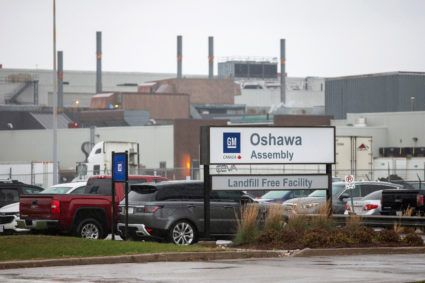 General Motors plans to close its assembly plant in Oshawa, Ontario as part of a larger company-wide restructuring. Photo by Carlos Osorio/Reuters