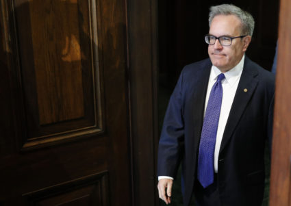 U.S. Environmental Protection Agency Acting Administrator Andrew Wheeler arrives at EPA headquarters. Photo by Ting Shen/Reuters