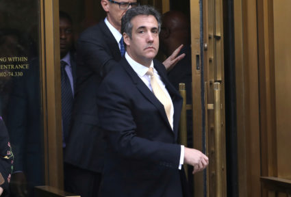 U.S. President Donald Trump's former lawyer, Michael Cohen, leaves the Daniel Patrick Moynihan United States Court House in lower Manhattan, New York City, U.S. August 21, 2018. Photo by Mike Segar/Reuters
