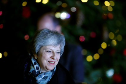 Britain's Prime Minister Theresa May arrives back at 10 Downing Street, in London, Britain. Photo by Eddie Keogh/Reuters