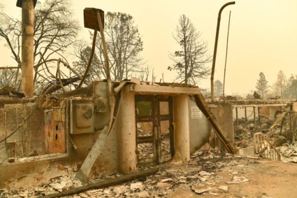 Paradise Elementary School is seen after burning down during the Camp fire in Paradise, California, on Nov. 12. Photo by Josh Edelson/AFP/Getty Images