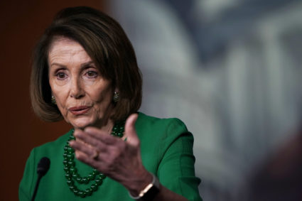 WASHINGTON, DC - DECEMBER 06: U.S. House Minority Leader Rep. Nancy Pelosi (D-CA) speaks during her weekly news conference December 6, 2018 in Washington, DC. Pelosi held her weekly news conference to answer questions from members of the media. (Photo by Alex Wong/Getty Images)