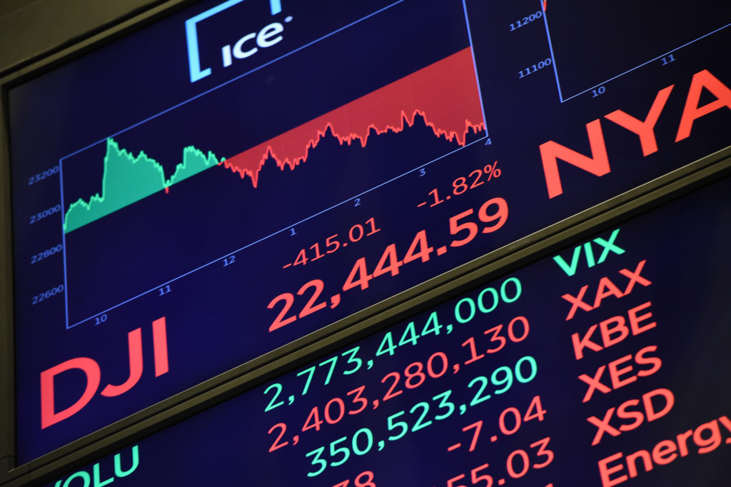 The closing numbers are displayed after the closing bell of the New York Stock Exchange (NYSE) in New York, U.S., December...