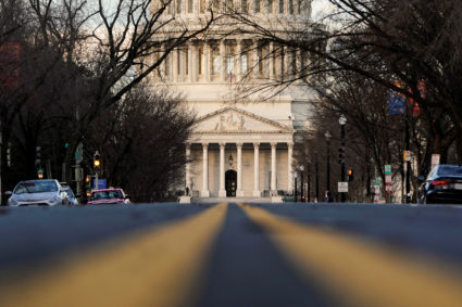 The U.S. Capitol is pictured on the first day of a partial federal government shutdown in Washington, U.S., December 22, 2018. Photo by Joshua Roberts/Reuters