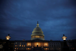 Capitol Hill is seen as a partial U.S. government shutdown continues in Washington, U.S., December 30, 2018. REUTERS/Jim Young - RC160C30B280
