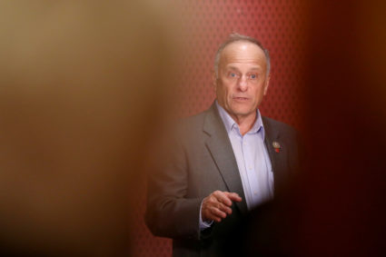 Republican Rep. Steve King talks to voters in Webster City, Iowa, in November 2018. Photo by Scott Morgan/Reuters