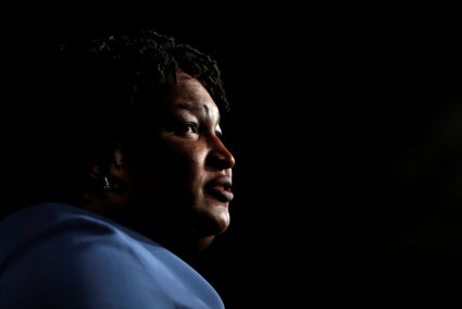 Former Georgia Democratic gubernatorial nominee Stacey Abrams speaks to supporters during a midterm election night party in Atlanta, Georgia, on Nov. 7, 2018. File photo by REUTERS/Leah Millis