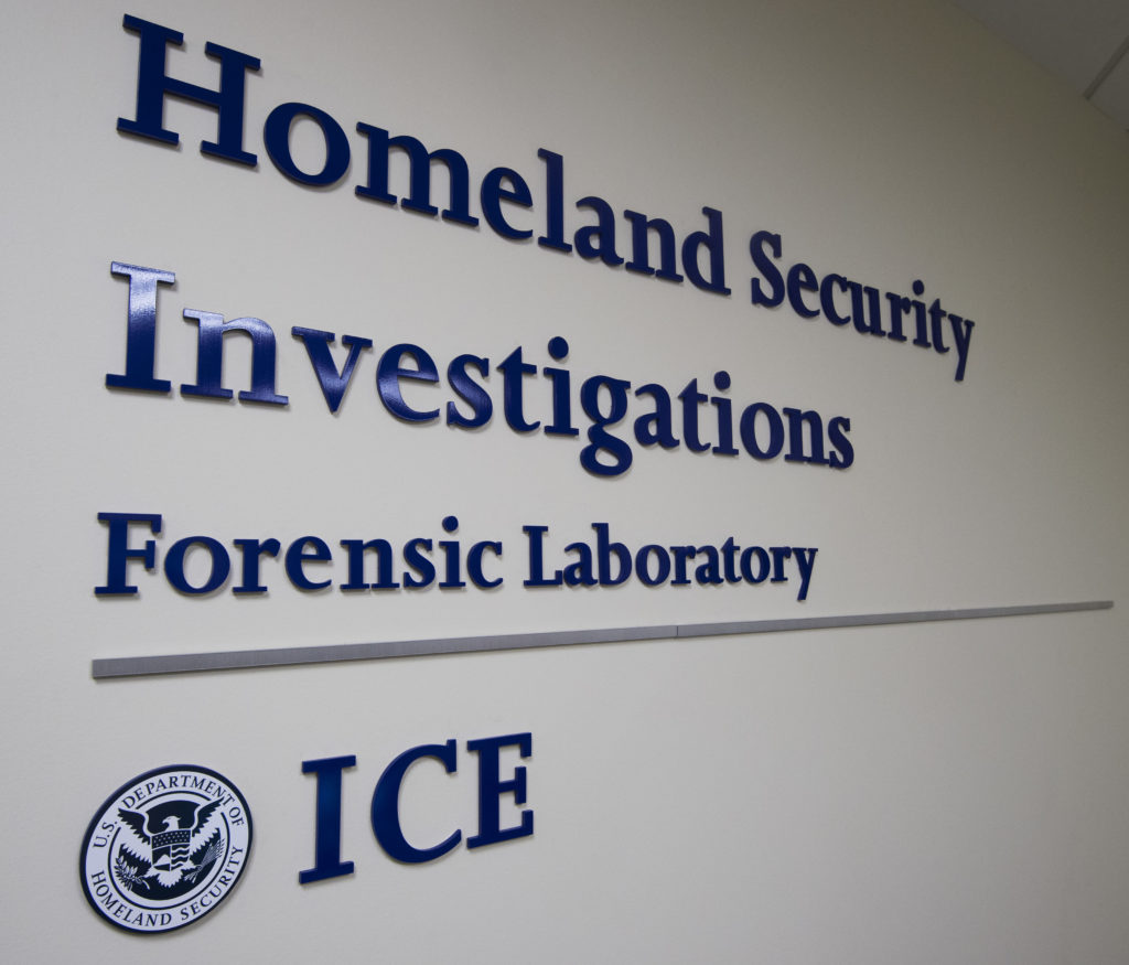 U.S. Homeland Security Investigation Forensic Laboratory is seen in Tyson Corner, Virginia. Photo by Paul J. Richards/AFP/...