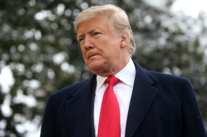 President Donald Trump on Thursday nixed his delegation's trip to the World Economic Forum in Davos, Switzerland. Photo by Leah Millis/Reuters