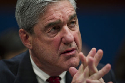 Robert S. Mueller III attends a House Select Intelligence hearing on world wide terrorism threats. Photo by Scott J. Ferrell/Congressional Quarterly/Getty Images