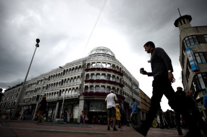 A man walks on Grafton Street in Dublin, Ireland August 14, 2017. REUTERS/Clodagh Kilcoyne