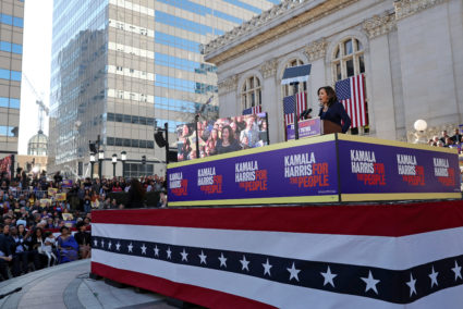 Senator Kamala Harris holds a rally to launch her 2020 presidential campaign in her hometown of Oakland, California on Jan. 27, 2019. Harris' tax plan includes cash payments for low-income Americans in the form of refundable tax rebates. Photo by Leah Millis/Reuters