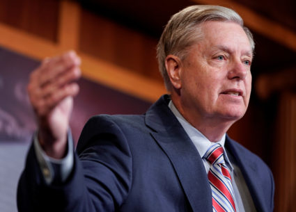 Chairman of the Senate Judiciary Committee Lindsey Graham (R-SC) speaks to the media after Special Counsel Robert Mueller found no evidence of collusion between U.S. President Donald Trump’s campaign and Russia in the 2016 election on Capitol Hill in Washington, D.C. Photo by Joshua Roberts/Reuters
