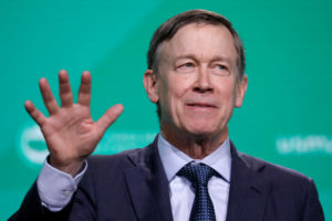 Former Gov. John Hickenlooper (D-CO) speaks at the United States Conference of Mayors winter meeting in Washington, U.S., January 24, 2019. REUTERS/Yuri Gripas - RC1866C8A6A0