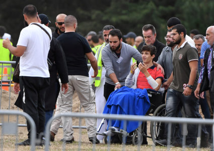 Zaid Mustafa, son and brother of mosque victims Khaled and Hamza Mustafa, leaves after their funeral, the first funerals of the 50 victims of the mosque shootings, at the Memorial Park Cemetery in Christchurch, New Zealand on March 20, 2019. AAP Image/Mick Tsikas/via Reuters