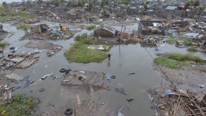 A general view of the damage after a cyclone swept through Beira, Mozambique in this aerial drone video taken March 18, 2019. Photo by IFRC/Red Cross Climate Centre via Reuters