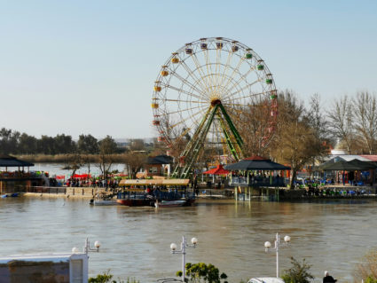 General view of the scene where an overloaded ferry sank in the Tigris river near Mosul in Iraq on March, 21,2019. Photo via Reuters