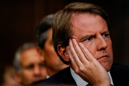 White House counsel Donald McGahn at a Senate Judiciary Committee hearing on Sept. 27, 2018. Photo by Melina Mara/Pool via Reuters