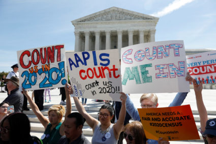 Demonstrators gather outside the U.S. Supreme Courthouse in Washington, D.C. Photo by Shannon Stapleton/Reuters