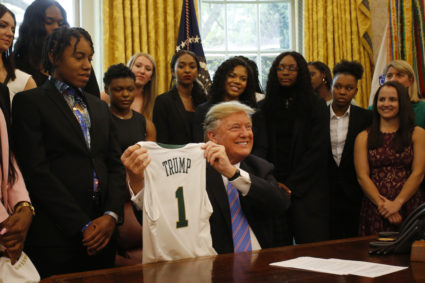 WATCH: Trump hosts winning Baylor women's basketball team