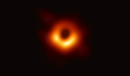 Scientists have obtained the first image of a black hole, using Event Horizon Telescope observations of the center of the galaxy M87. The image shows a bright ring formed as light bends in the intense gravity around a black hole that is 6.5 billion times more massive than the Sun. This long-sought image provides the strongest evidence to date for the existence of supermassive black holes and opens a new window onto the study of black holes, their event horizons, and gravity. Photo by Event Horizon Telescope Collaboration