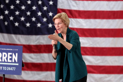 Democratic 2020 presidential candidate and Sen. Elizabeth Warren speaks to supporters in Memphis, Tennessee, on March 17, 2019. File photo by REUTERS/Karen Pulfer Focht
