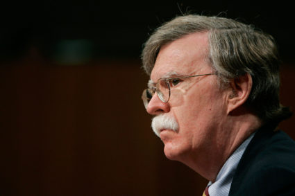 John Bolton testifies to the Senate Foreign Relations Committee, who are considering his nomination to be U.S. Ambassador to the United Nations, on Capitol Hill in Washington July 27, 2006. Photo by Joshua Roberts/REUTERS