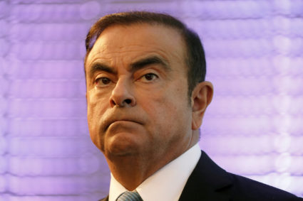 Carlos Ghosn, former chairman and CEO of the Renault-Nissan Alliance, attends a news conference on October 6, 2017. Photo by Charles Platiau/Reuters