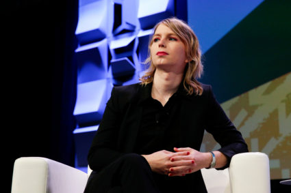 Chelsea Manning speaks at the South by Southwest festival in Austin, Texas, on March 13, 2018. Photo by Suzanne Cordeiro/Reuters