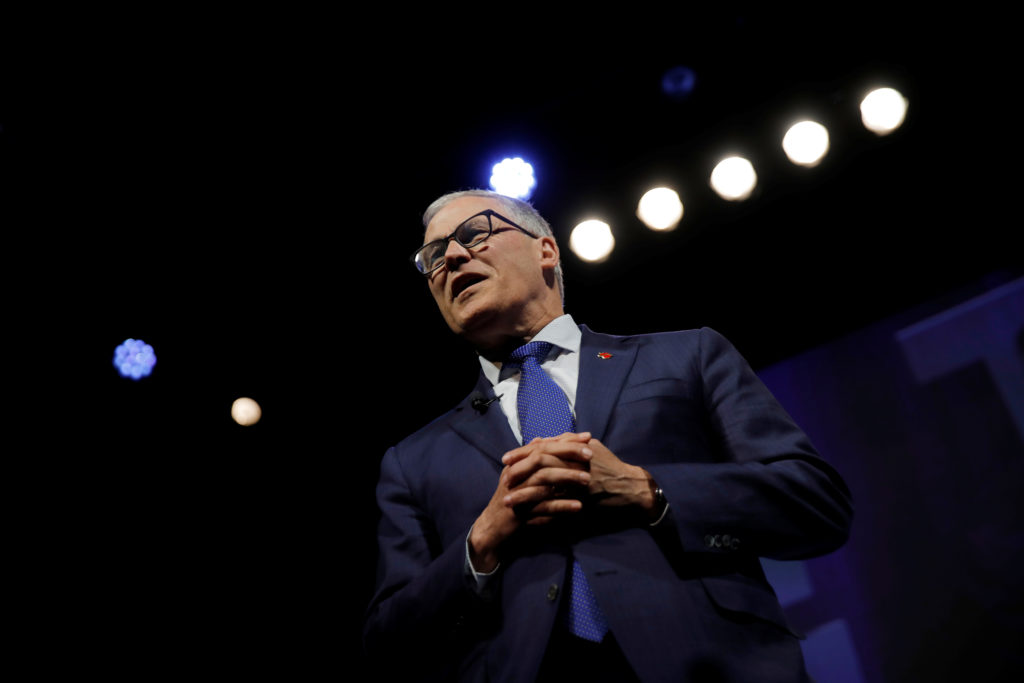 2020 Democratic presidential candidate and Governor Jay Inslee participates in a moderated discussion at the We the People...
