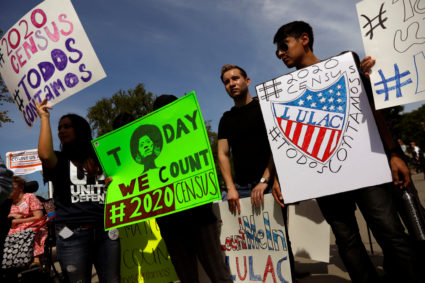 Demonstrators gather outside the U.S. Supreme Courthouse in Washington, U.S., April 23, 2019. Photo by Shannon Stapleton/Reuters