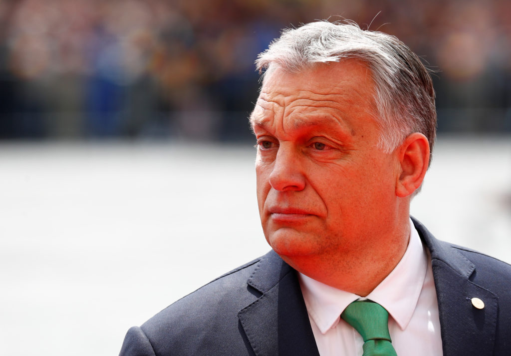 Hungarian Prime Minister Viktor Orban arrives for the informal meeting of European Union leaders in Sibiu, Romania, May 9, 2019. Photo by Francois Lenoir/Reuters
