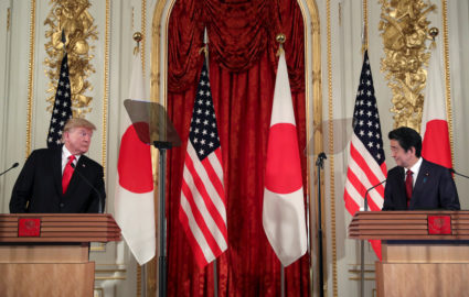 On Trump's Japan visit, tensions emerge over trade and North Korea