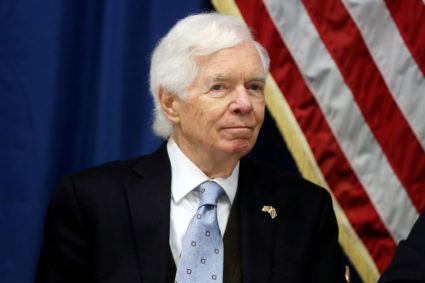 U.S. Senator Thad Cochran takes part in a news conference at the U.S. Embassy in Havana, Cuba, on February 22, 2017. Photo by Alexandre Meneghini/Reuters