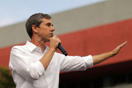 Democratic presidential candidate Beto O'Rourke has built grassroots support but struggled to break into the top tier of 2020 Democratic primary candidates in the polls. Photo by Lucy Nicholson/Reuters