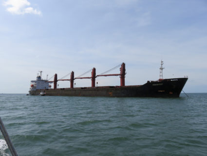 An undated image provided in a U.S. Department of Justice complaint for forfeiture released May 9, 2019 shows the North Korean vessel Wise Honest. Department of Justice/Handout via REUTERS. ATTENTION EDITORS - THIS IMAGE WAS PROVIDED BY A THIRD PARTY. - RC1B61A95AD0