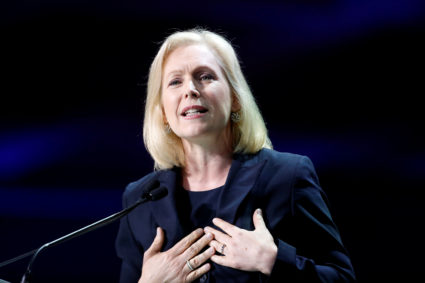 Democratic presidential candidate and U.S. Senator Kirsten Gillibrand (D-NY) speaks during the California Democratic Convention in San Francisco, California, U.S. June 1, 2019. Photo by Stephen Lam/Reuters