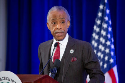 Rev. Al Sharpton speaks at the annual Martin Luther King, Jr. Day Breakfast hosted by him and National Action Network, at the Mayflower Hotel in Washington, on January 21, 2019. Photo by Allison Shelley/Reuters