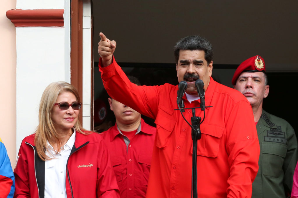 Venezuela's President Nicolas Maduro attends a rally in support of his government and to commemorate the 61st anniversary ...