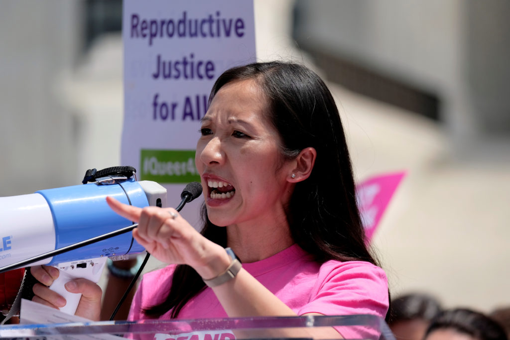 Planned Parenthood president Dr. Leana Wen speaks at a protest against anti-abortion legislation at the U.S. Supreme Court in Washington, U.S., May 21, 2019. Photo by: James Lawler Duggan/Reuters
