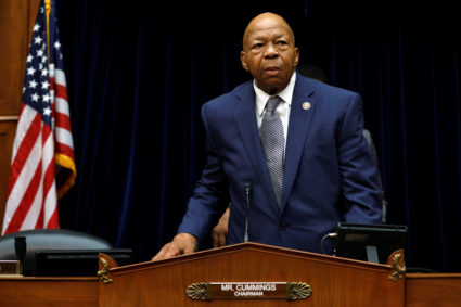 House Oversight and Reform Committee chairman Rep. Elijah Cummings (D-MD) arrives at the committee contempt votes on whether to find Attorney General William Barr and Commerce Secretary Wilbur Ross in contempt of Congress for withholding Census documents on Capitol Hill in Washington, D.C., June 12, 2019. Photo by Yuri Gripas/Reuters